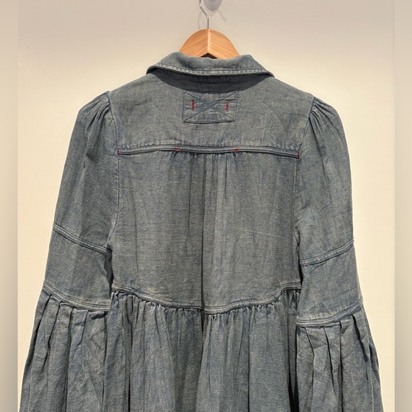 Free People Down East Denim Mini Dress NWT , sz : XS - Picture 10 of 12